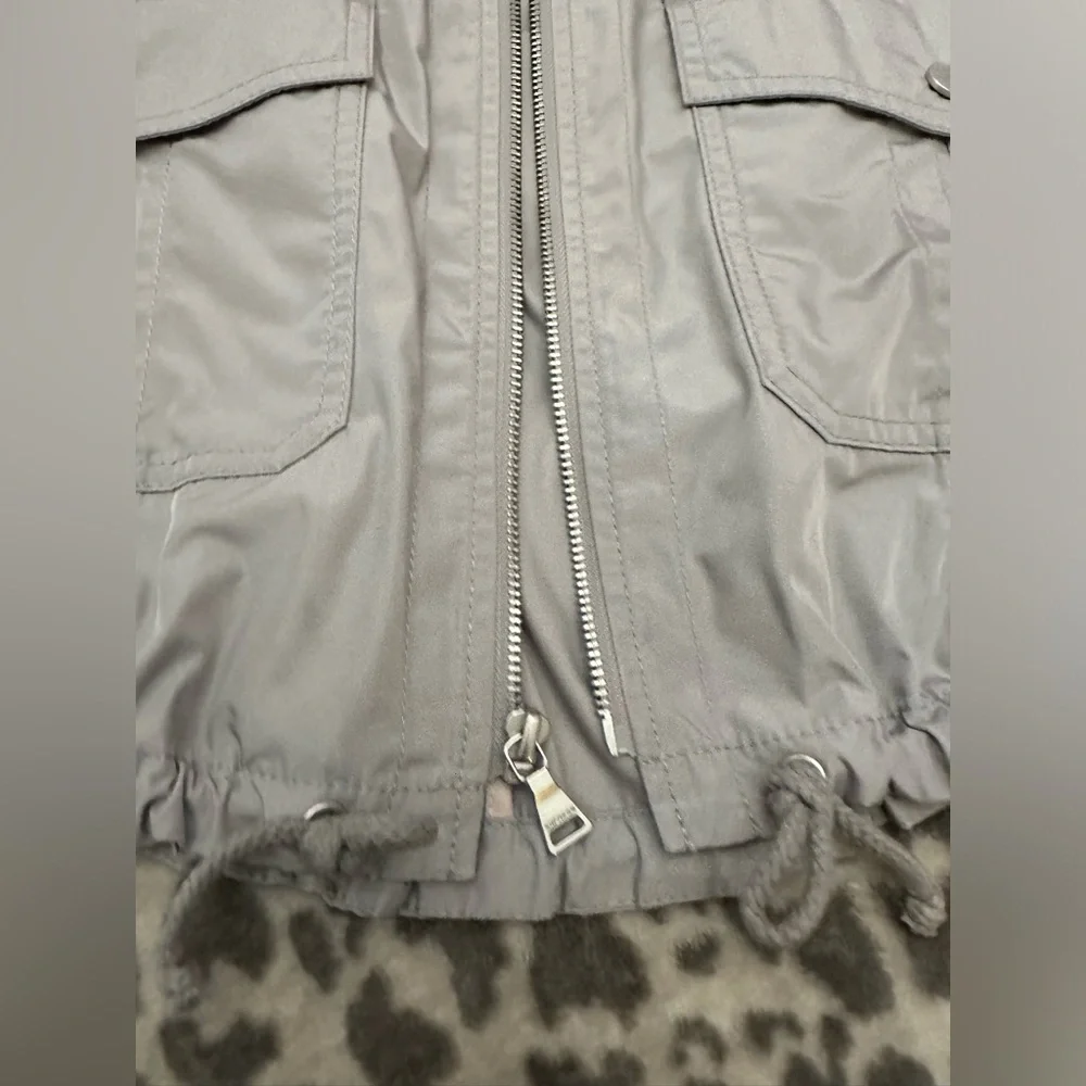2014 Express Drawstring Utility Jacket in Light Gray Size Small Women’s